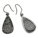 2.18 Carat Genuine Black Diamond .925 Sterling Silver Earrings