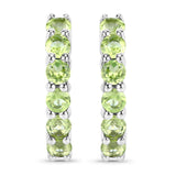 1.20 Carat Genuine Peridot .925 Sterling Silver Earrings