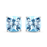 8.80 Carat Genuine Blue Topaz Sterling Silver Earrings