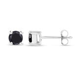 0.25 Carat Genuine Blue Diamond .925 Sterling Silver Earrings