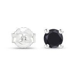 0.25 Carat Genuine Blue Diamond .925 Sterling Silver Earrings