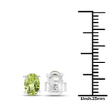 1.66 Carat Genuine Peridot .925 Sterling Silver Earrings