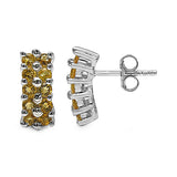 1.40 Carat Genuine Citrine .925 Sterling Silver Earrings