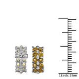 1.40 Carat Genuine Citrine .925 Sterling Silver Earrings