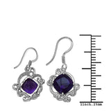 5.60 Carat Genuine Amethyst .925 Sterling Silver Earrings