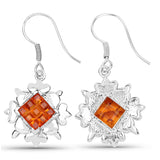 5.00 Carat Genuine Citrine .925 Sterling Silver Earrings
