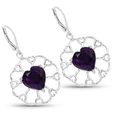 8.20 Carat Genuine Amethyst .925 Sterling Silver Earrings