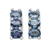 1.32 ct Blue Sapphire .925 Sterling Silver Earrings