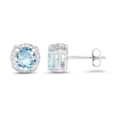 1.90 ct. Blue Topaz .925 Sterling Silver Earrings