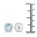 1.90 ct. Blue Topaz .925 Sterling Silver Earrings