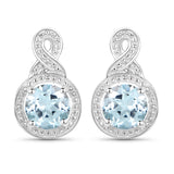 1.90 ct. Blue Topaz .925 Sterling Silver Earrings