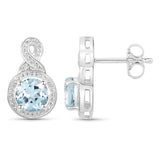 1.90 ct. Blue Topaz .925 Sterling Silver Earrings