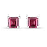 0.40 ct Genuine Rhodolite .925 Sterling Silver Earrings