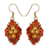 14K Yellow Gold Plated 4.88 Carat Genuine Citrine .925 Sterling Silver Earrings