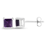 0.80 ct. Genuine Amethyst .925 Sterling Silver Earrings