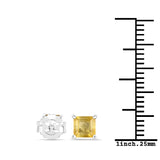 0.62 Carat Genuine Citrine .925 Sterling Silver Earrings