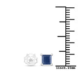 1.20 ct. Genuine Blue Sapphire .925 Sterling Silver Earrings