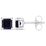 0.54 Carat Genuine Iolite .925 Sterling Silver Earrings