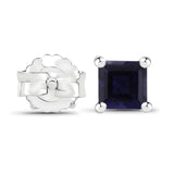 0.54 Carat Genuine Iolite .925 Sterling Silver Earrings