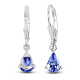 1.30 ct Tanzanite .925 Sterling Silver Earrings