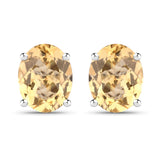 5.00 ct. Genuine Citrine .925 Sterling Silver Earrings