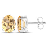 5.00 ct. Genuine Citrine .925 Sterling Silver Earrings