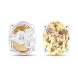 5.00 ct. Genuine Citrine .925 Sterling Silver Earrings