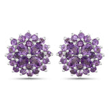 2.40 Carat Genuine Amethyst .925 Sterling Silver Earrings