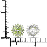 2.16 Carat Genuine Peridot and Peridot .925 Sterling Silver Earrings