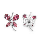 1.20 Carat Genuine Pink Tourmaline .925 Sterling Silver Earrings