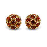 14K Yellow Gold Plated 2.10 Carat Genuine Citrine .925 Sterling Silver Earrings