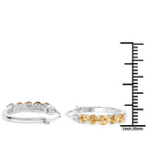 1.00 Carat Genuine Citrine .925 Sterling Silver Earrings