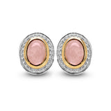 14K Rose Gold Plated 1.92 Carat Genuine Morganite .925 Sterling Silver Earrings