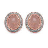 14K Rose Gold Plated 3.80 Carat Genuine Morganite .925 Sterling Silver Earrings