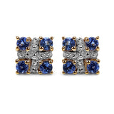 14K Yellow Gold Plated 0.56 Carat Genuine Tanzanite .925 Sterling Silver Earrings