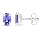 0.50 ct. Genuine Tanzanite .925 Sterling Silver Earrings
