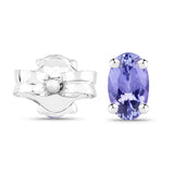 0.50 ct. Genuine Tanzanite .925 Sterling Silver Earrings