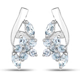 0.79 Carat Genuine Blue Topaz .925 Sterling Silver Earrings
