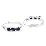 1.32 ct. Genuine Blue Sapphire .925 Sterling Silver Earrings