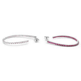 2.52 Carat Genuine Ruby .925 Sterling Silver Earrings