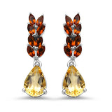 4.04 Carat Genuine Citrine .925 Sterling Silver Earrings