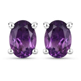 1.56 Carat Genuine Amethyst .925 Sterling Silver Earrings
