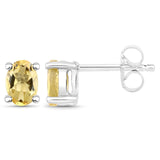 1.56 ct. Genuine Citrine .925 Sterling Silver Earrings