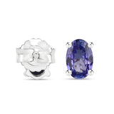 1.20 ct Genuine Tanzanite .925 Sterling Silver Earrings