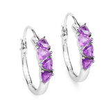 2.00 ct. Genuine Amethyst .925 Sterling Silver Earrings