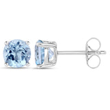 2.10 ct. Genuine Blue Topaz .925 Sterling Silver Earrings