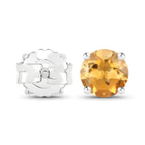 2.00 ct Genuine Citrine .925 Sterling Silver Earrings