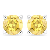 2. ct. Genuine Citrine .925 Sterling Silver Earrings
