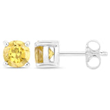 2. ct. Genuine Citrine .925 Sterling Silver Earrings