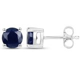 1.90 ct Blue Sapphire .925 Sterling Silver Earrings
